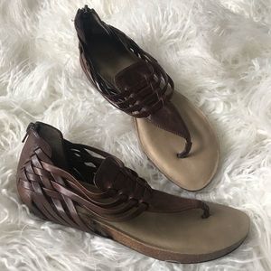 Bass Brown Woven Sandals
